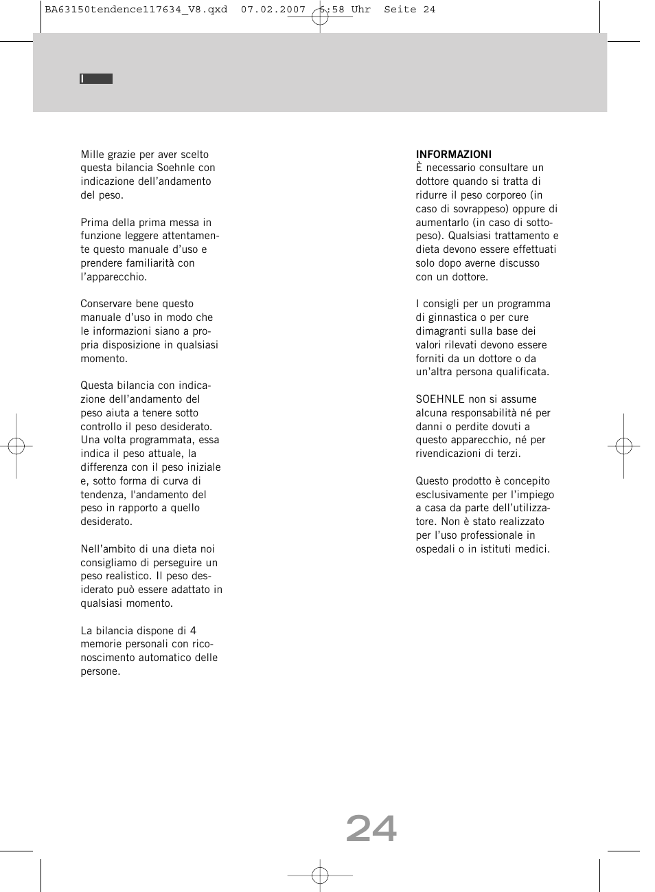 SOEHNLE Tendence User Manual | Page 24 / 132
