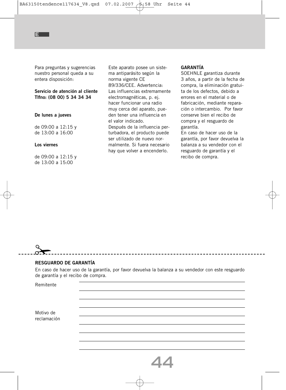 SOEHNLE Tendence User Manual | Page 44 / 132