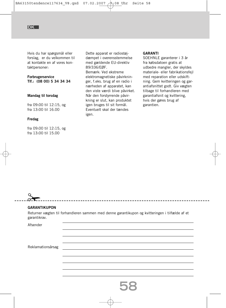 SOEHNLE Tendence User Manual | Page 58 / 132