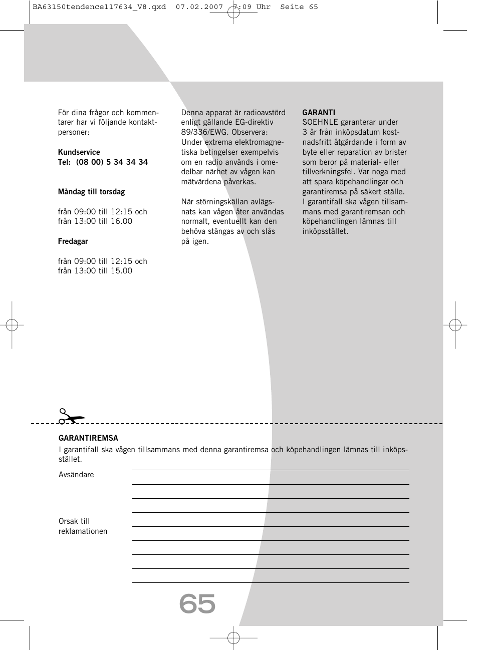 SOEHNLE Tendence User Manual | Page 65 / 132