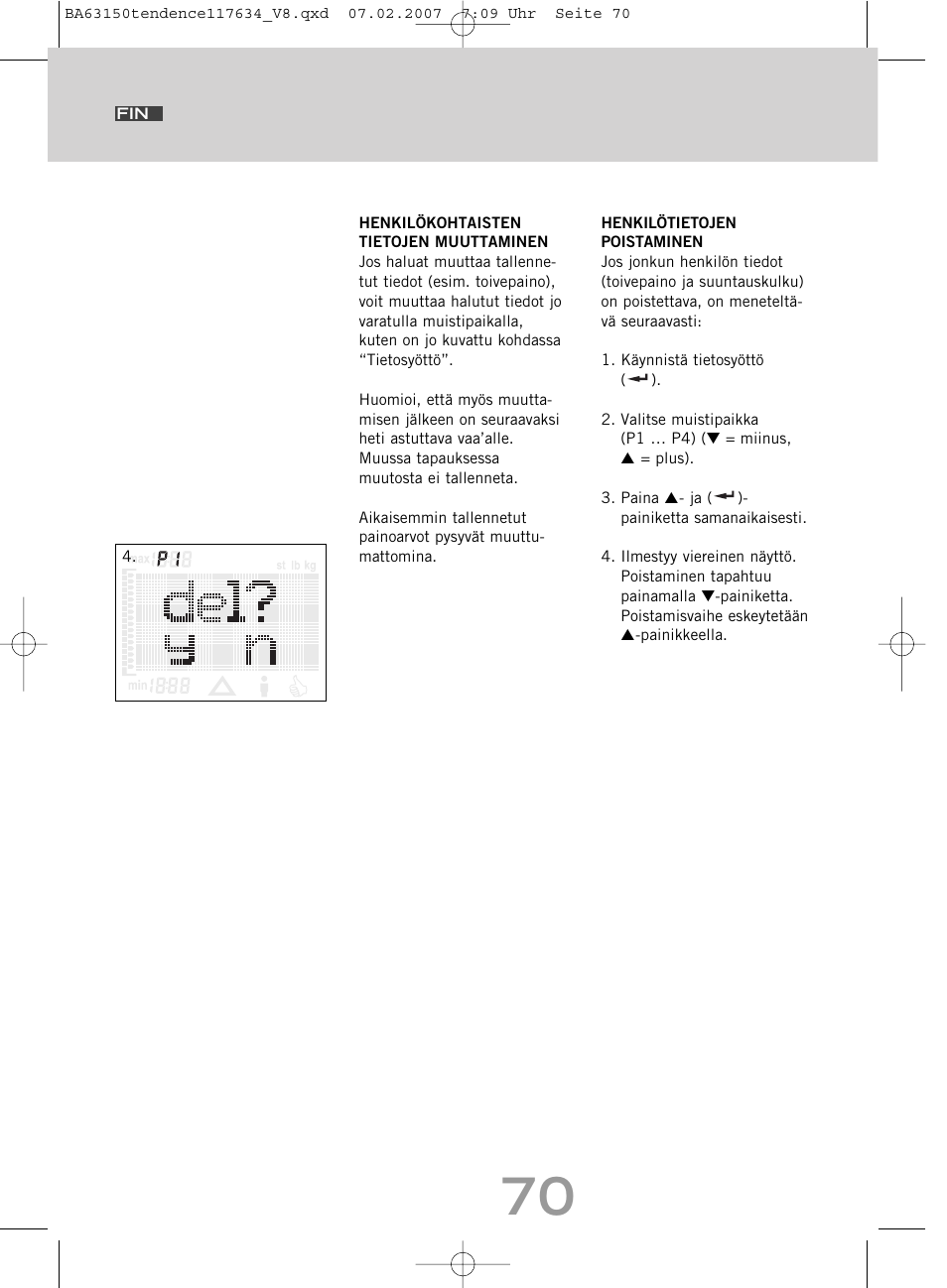 SOEHNLE Tendence User Manual | Page 70 / 132