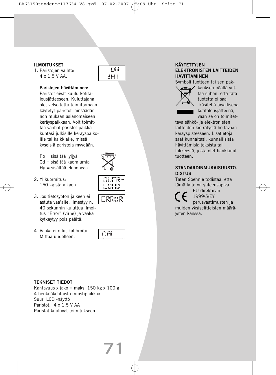 SOEHNLE Tendence User Manual | Page 71 / 132