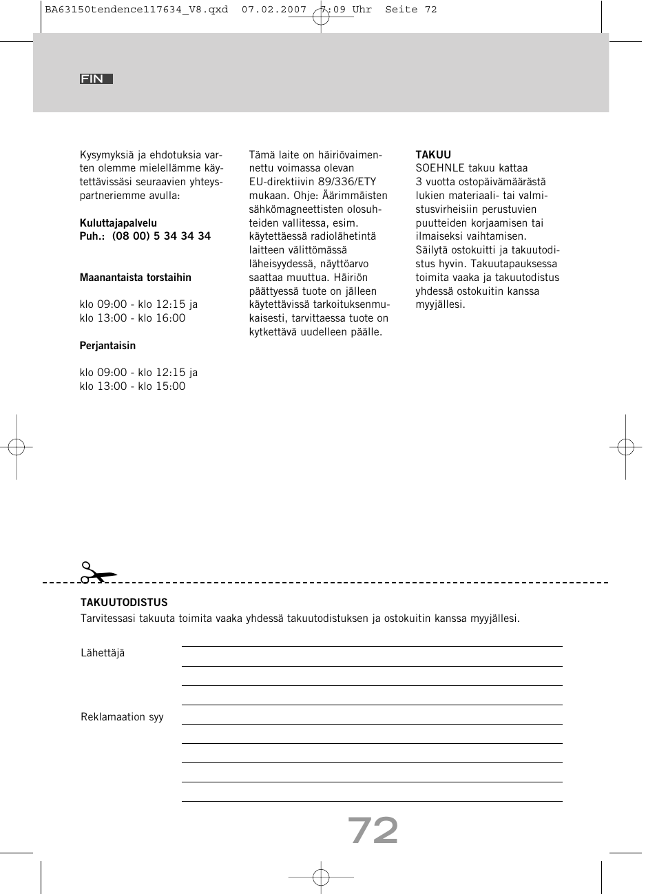 SOEHNLE Tendence User Manual | Page 72 / 132