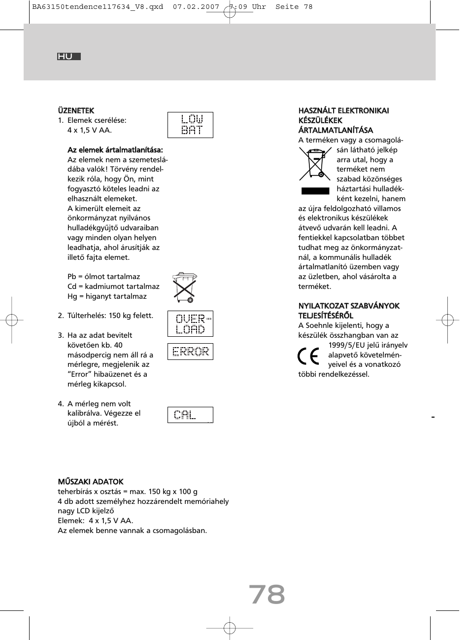 SOEHNLE Tendence User Manual | Page 78 / 132