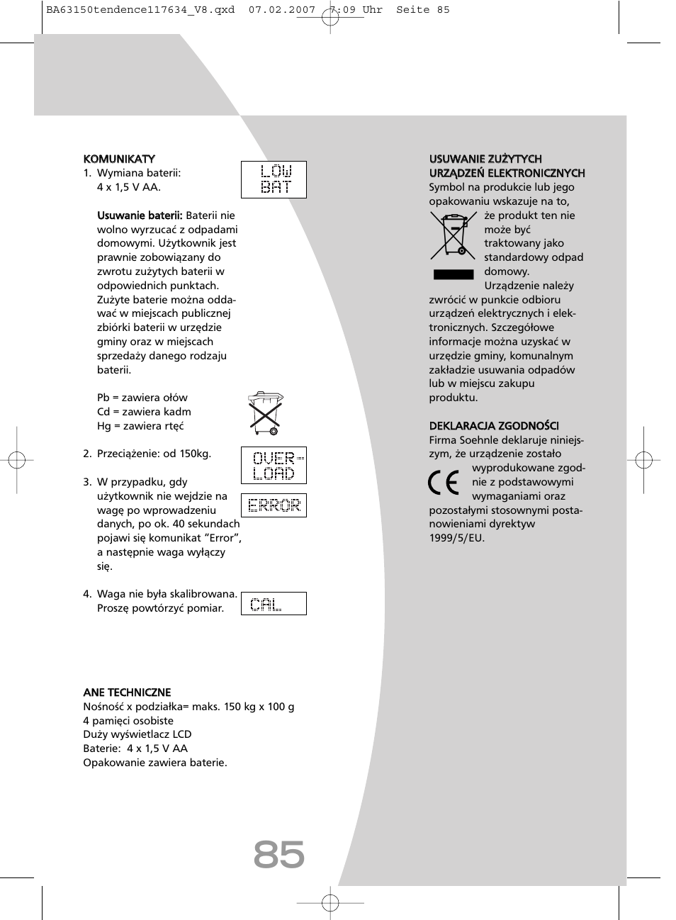 SOEHNLE Tendence User Manual | Page 85 / 132