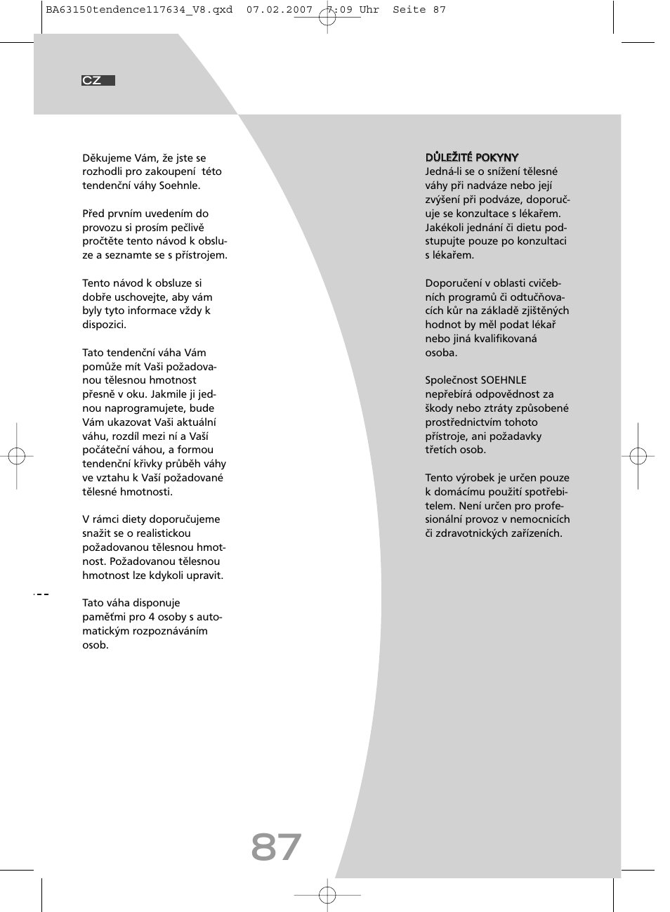 SOEHNLE Tendence User Manual | Page 87 / 132