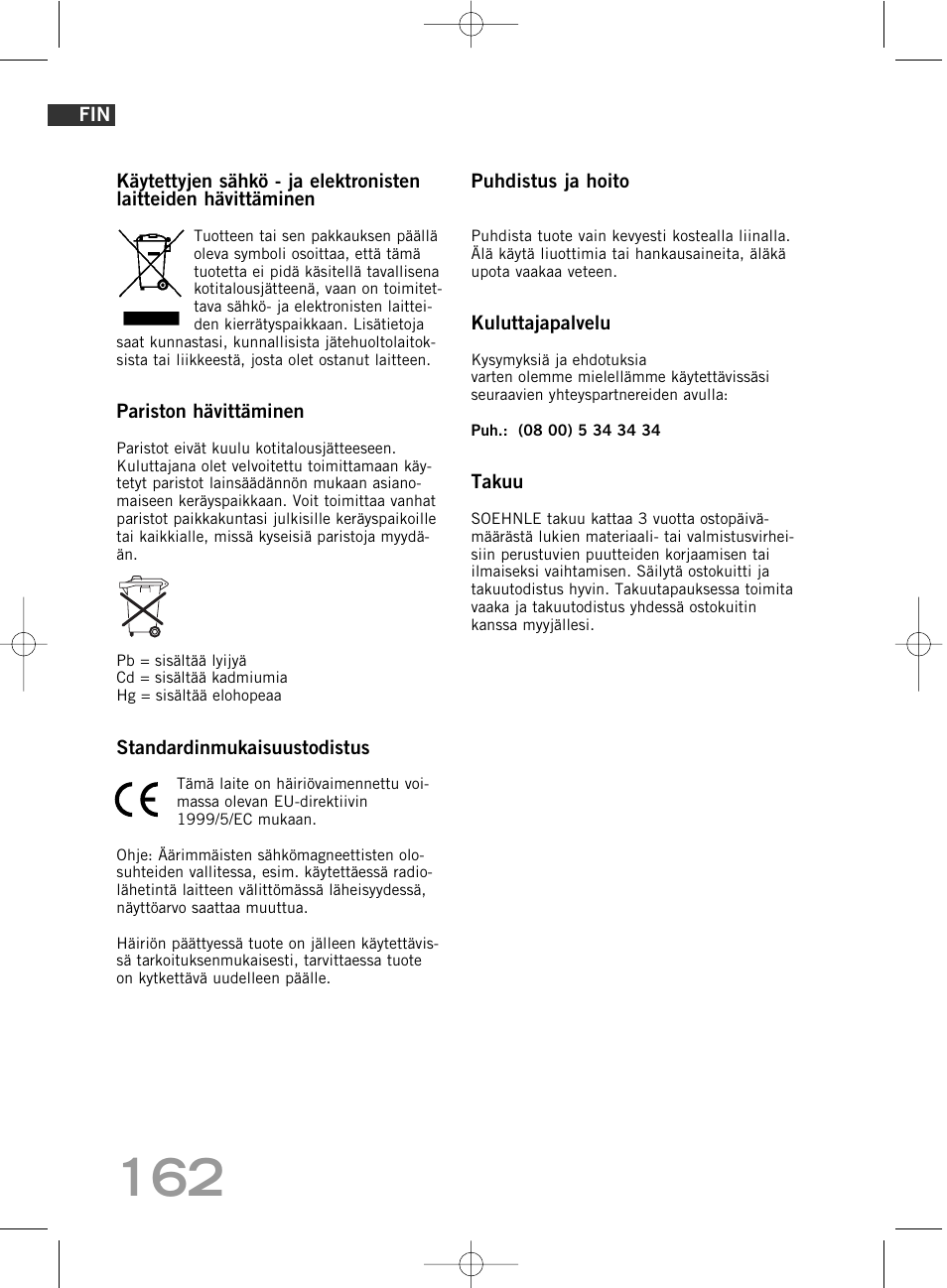 SOEHNLE Body Balance Comfort F5 User Manual | Page 162 / 292