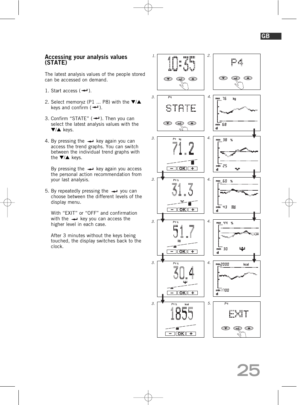 Accessing your analysis values (state) | SOEHNLE Body Balance Comfort F5 User Manual | Page 25 / 292