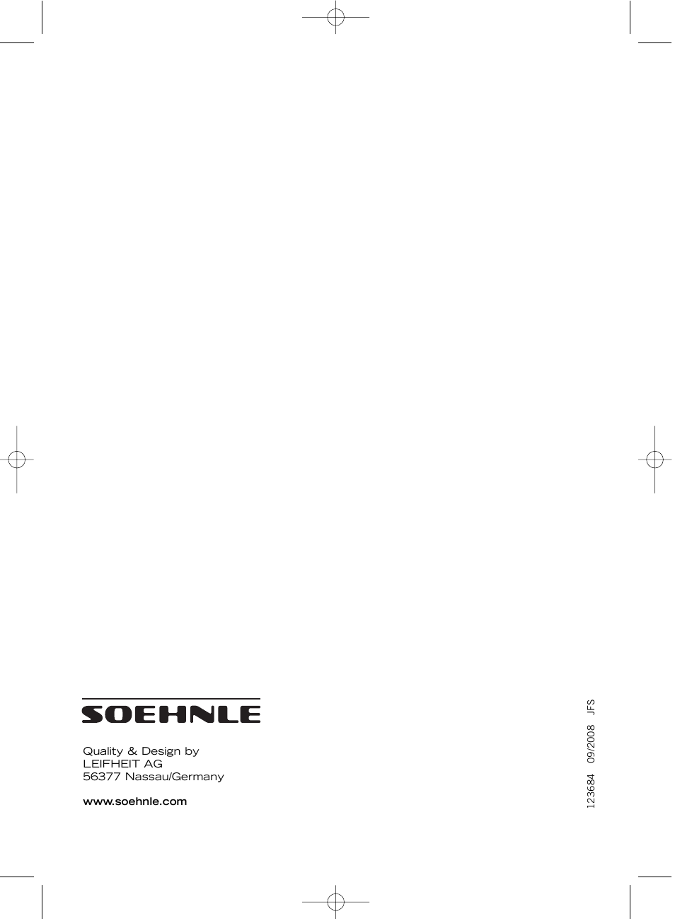 SOEHNLE Body Balance Comfort F5 User Manual | Page 292 / 292