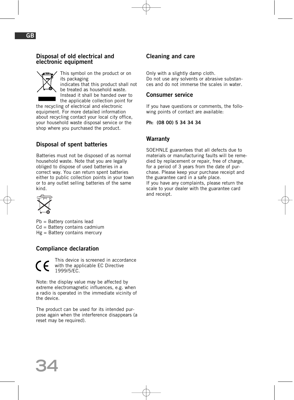 SOEHNLE Body Balance Comfort F5 User Manual | Page 34 / 292