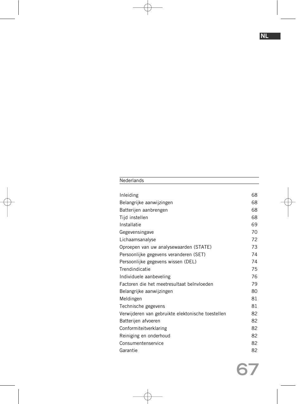 SOEHNLE Body Balance Comfort F5 User Manual | Page 67 / 292