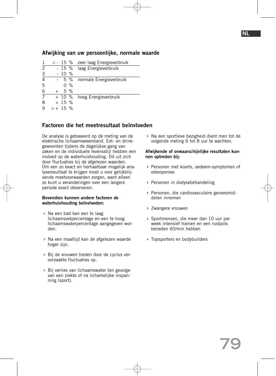 SOEHNLE Body Balance Comfort F5 User Manual | Page 79 / 292