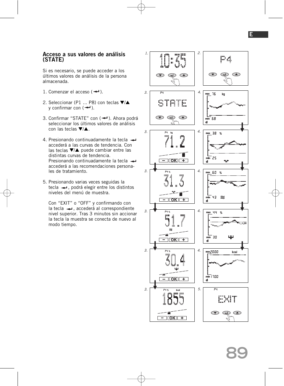 Acceso a sus valores de análisis (state) | SOEHNLE Body Balance Comfort F5 User Manual | Page 89 / 292