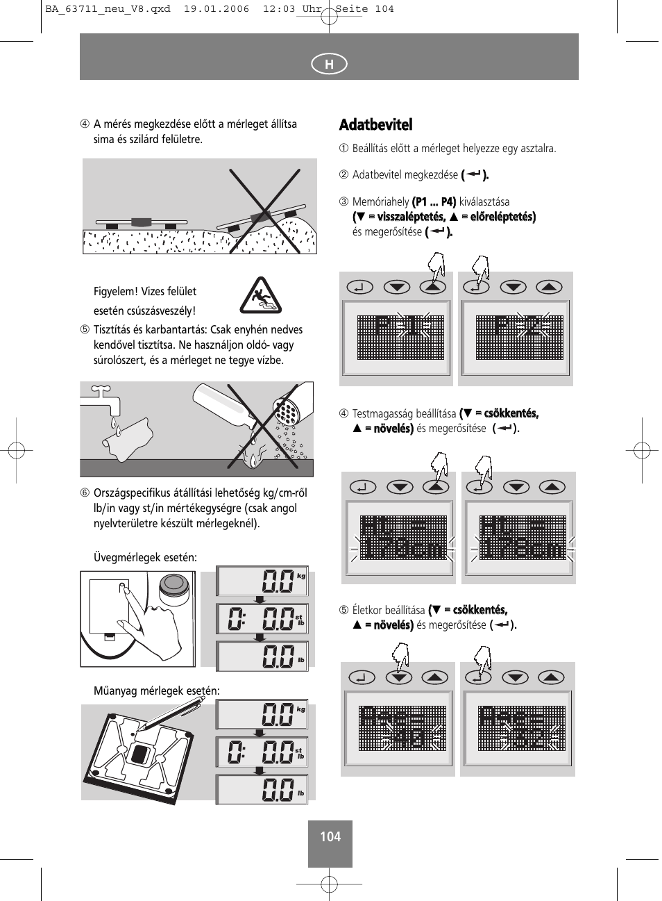 Aad daattb beevviitteell | SOEHNLE Body Balance New York User Manual | Page 104 / 184