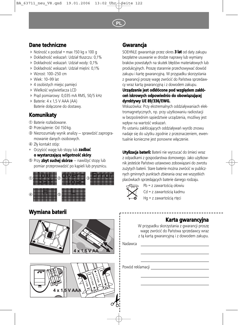 Ggw waarraan nccjjaa, Kkaarrttaa g gw waarraan nccyyjjn naa, Ddaan nee tteecch hn niicczzn nee | Kko om mu un niikkaattyy | SOEHNLE Body Balance New York User Manual | Page 122 / 184