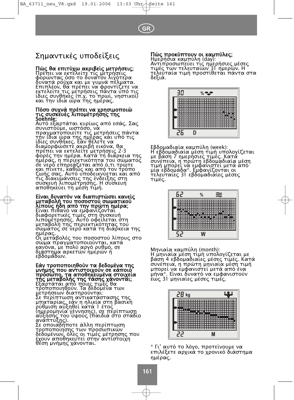 Σηµαντικές υποδείξεις | SOEHNLE Body Balance New York User Manual | Page 161 / 184