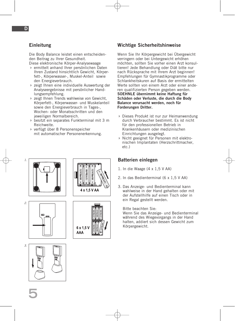 SOEHNLE Body Balance Comfort FS5 User Manual | Page 5 / 292