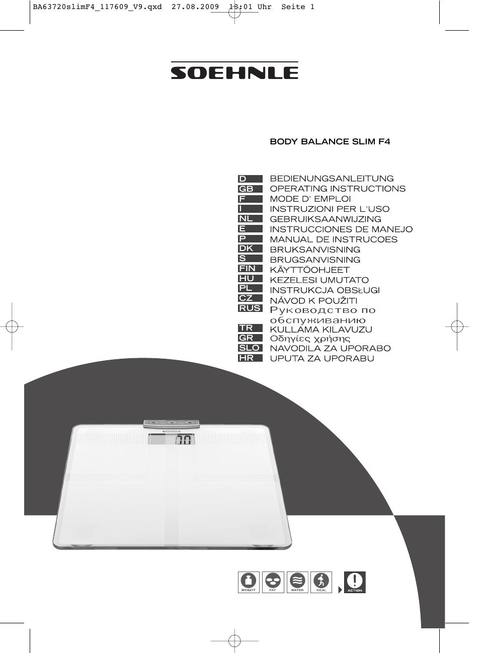SOEHNLE Body Balance Slim F4 User Manual | 240 pages