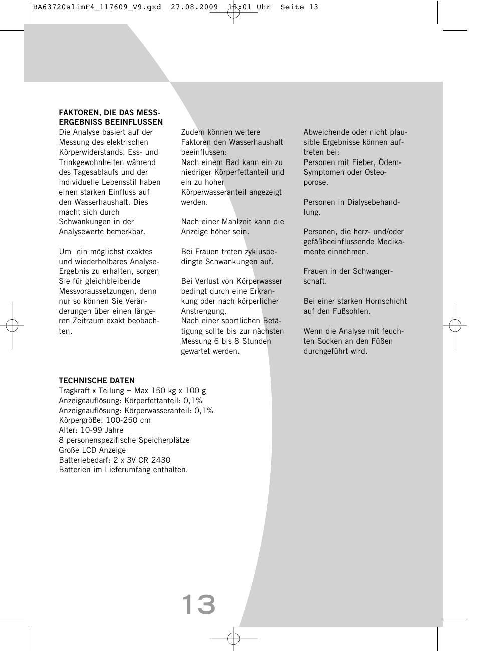 SOEHNLE Body Balance Slim F4 User Manual | Page 13 / 240