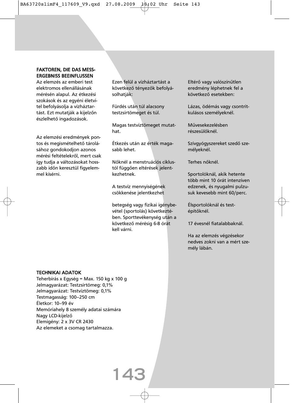 SOEHNLE Body Balance Slim F4 User Manual | Page 143 / 240