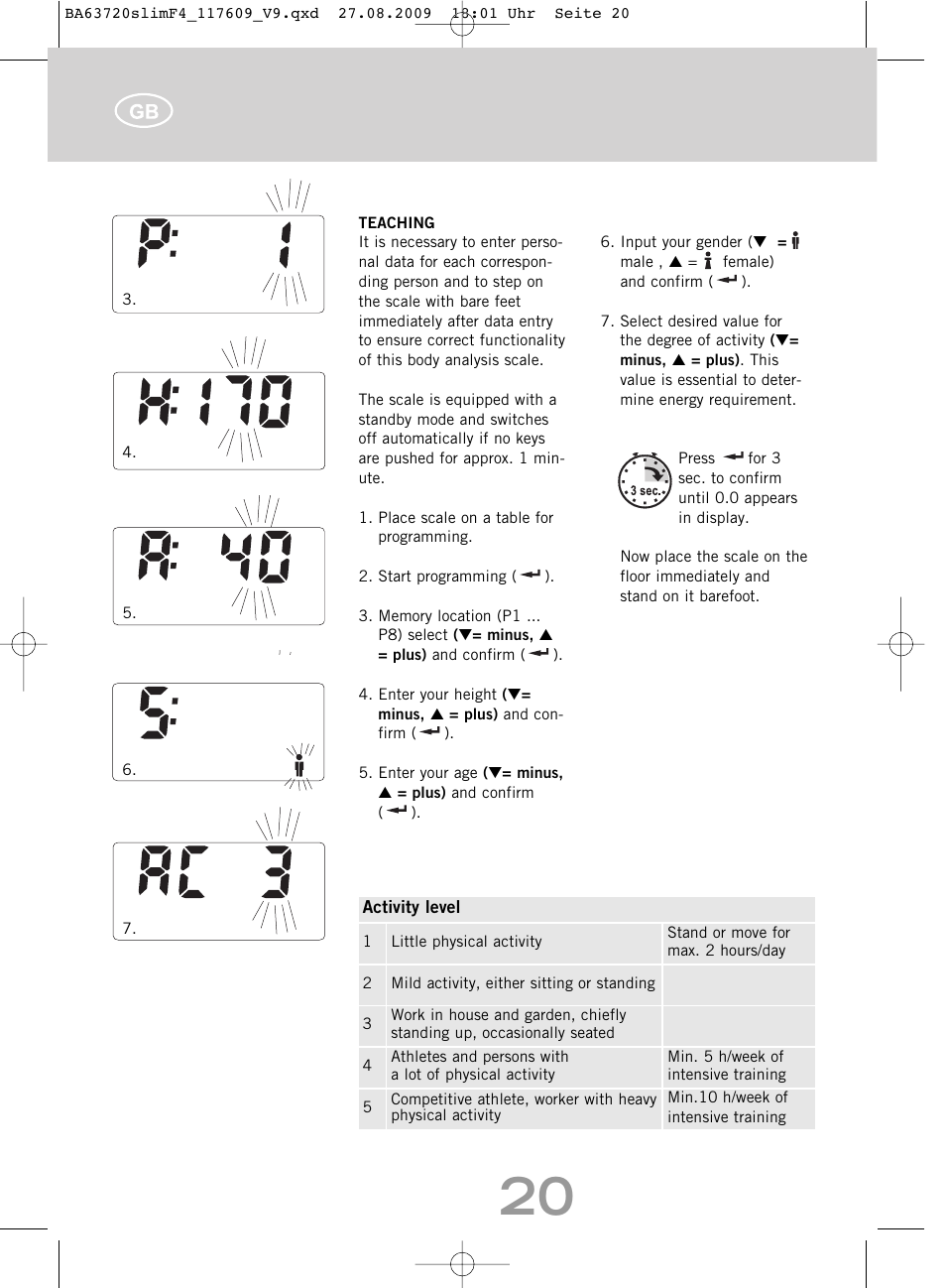 SOEHNLE Body Balance Slim F4 User Manual | Page 20 / 240