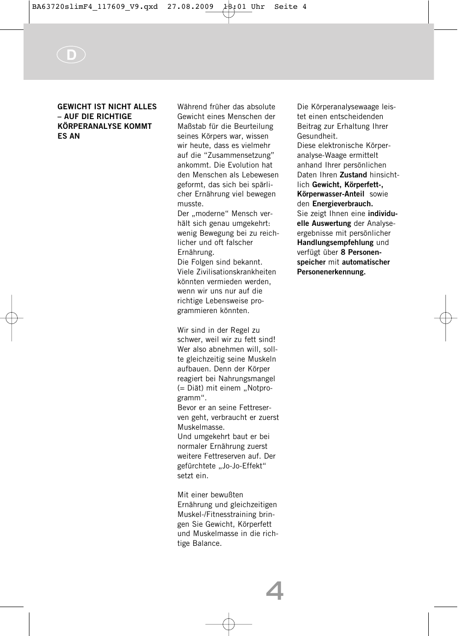 SOEHNLE Body Balance Slim F4 User Manual | Page 4 / 240
