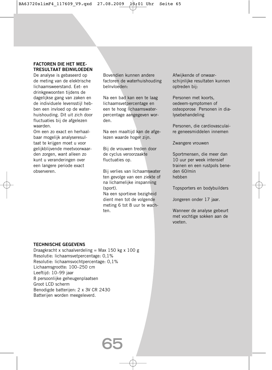 SOEHNLE Body Balance Slim F4 User Manual | Page 65 / 240