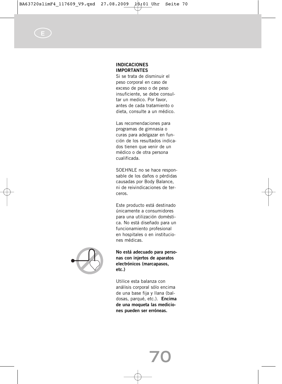 SOEHNLE Body Balance Slim F4 User Manual | Page 70 / 240