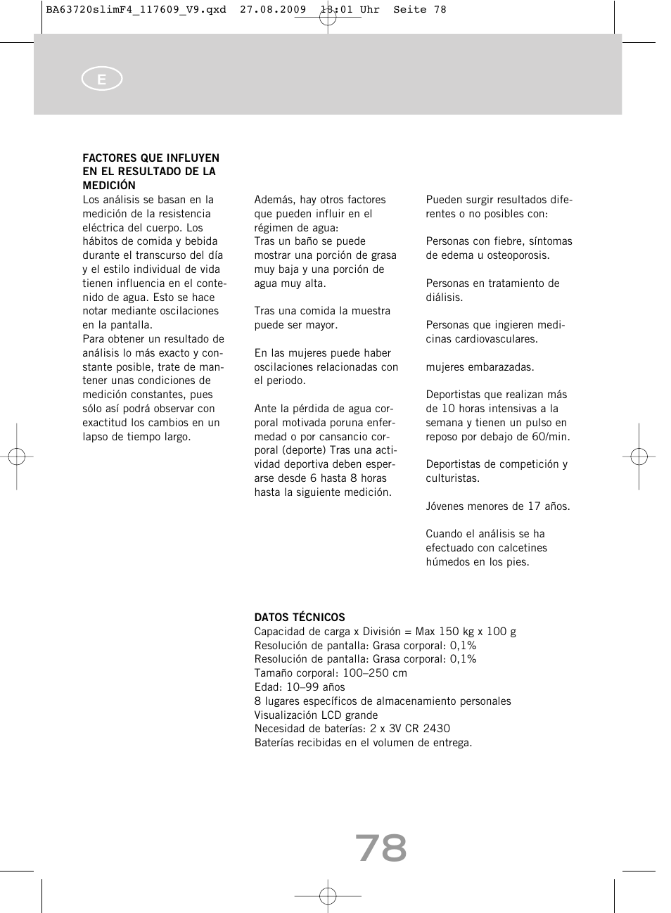 SOEHNLE Body Balance Slim F4 User Manual | Page 78 / 240