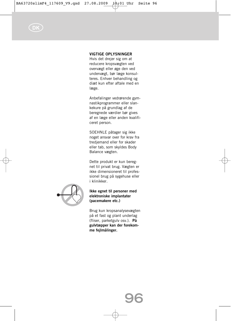 SOEHNLE Body Balance Slim F4 User Manual | Page 96 / 240
