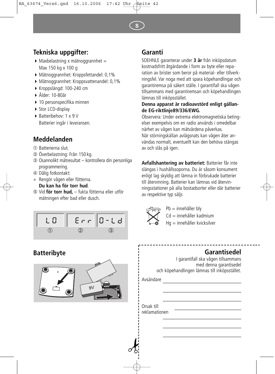 SOEHNLE Volga User Manual | Page 42 / 96
