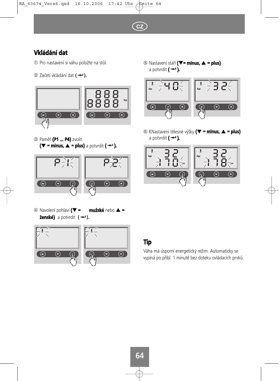 Vvkklláád dáán níí d daatt, Ttiip p | SOEHNLE Volga User Manual | Page 64 / 96