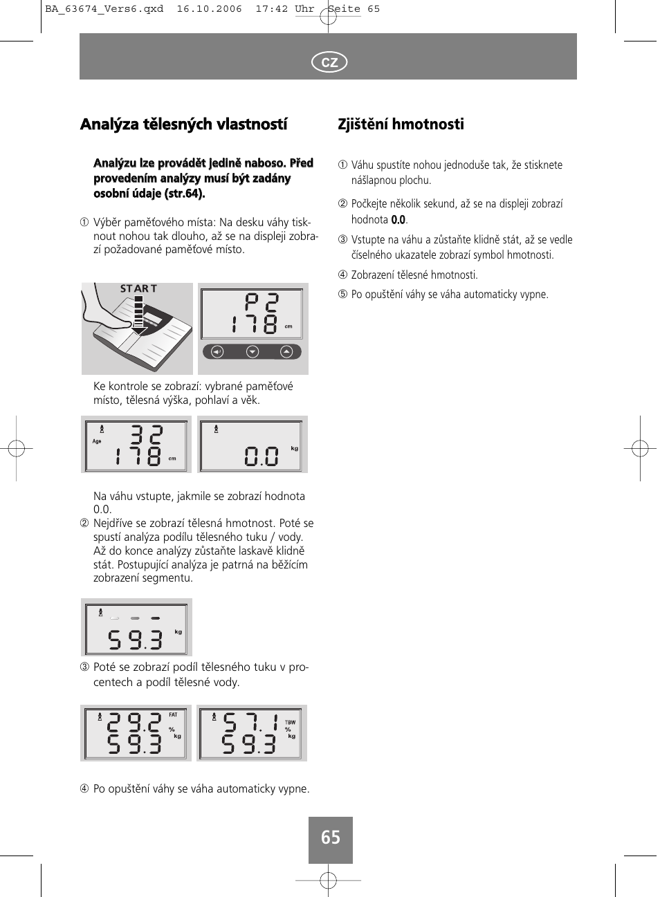 Zjištění hmotnosti | SOEHNLE Volga User Manual | Page 65 / 96