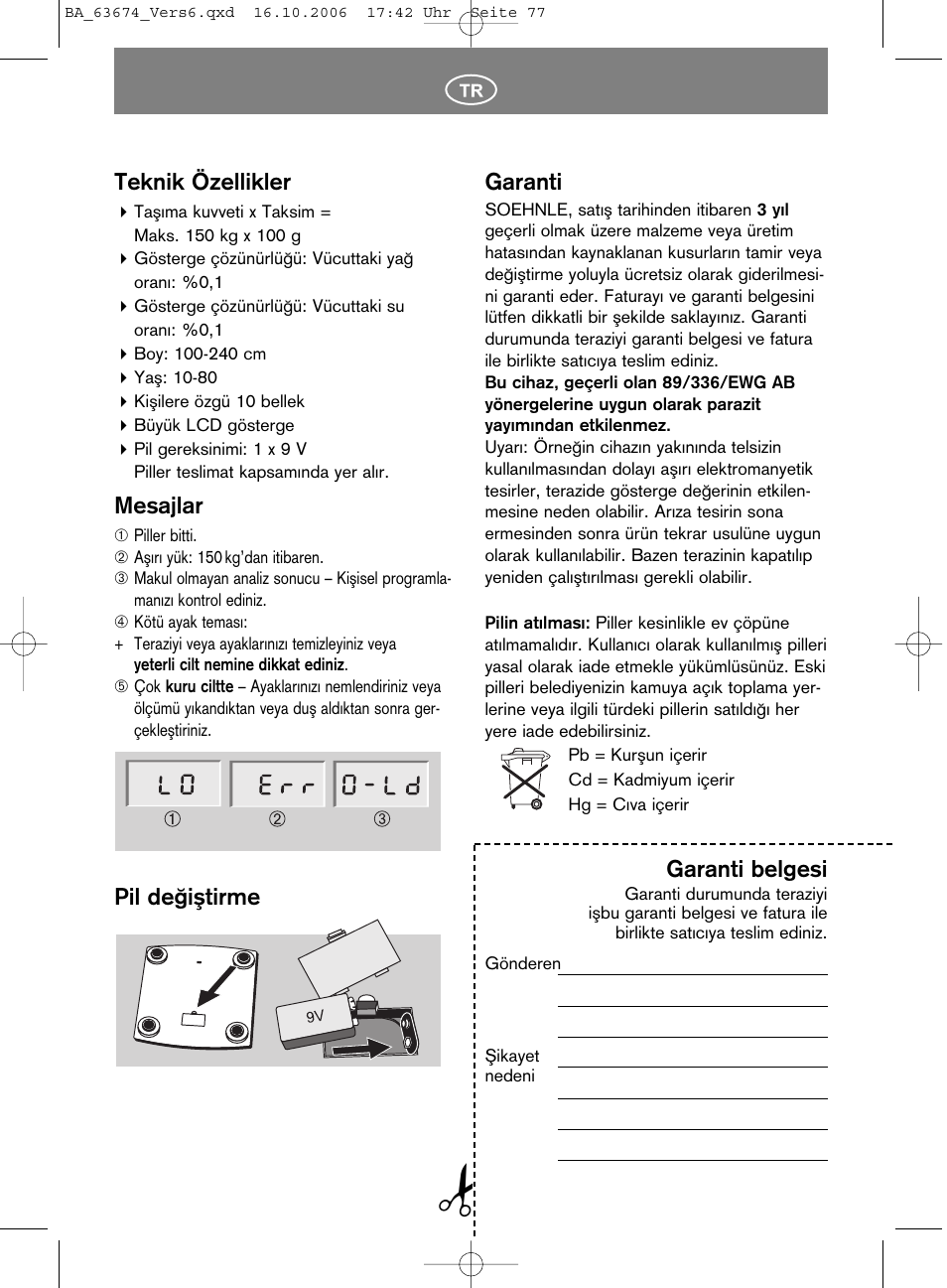 SOEHNLE Volga User Manual | Page 77 / 96