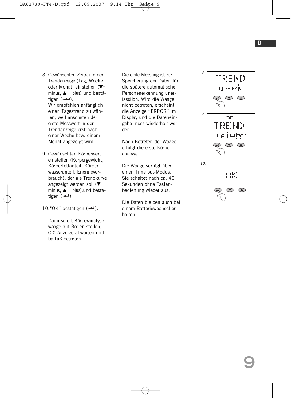 SOEHNLE Body Balance Slim FT4 User Manual | Page 9 / 400