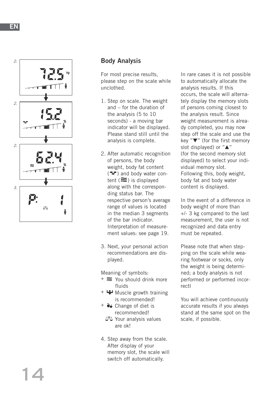 SOEHNLE Body Balance Shape F3 User Manual | Page 14 / 148