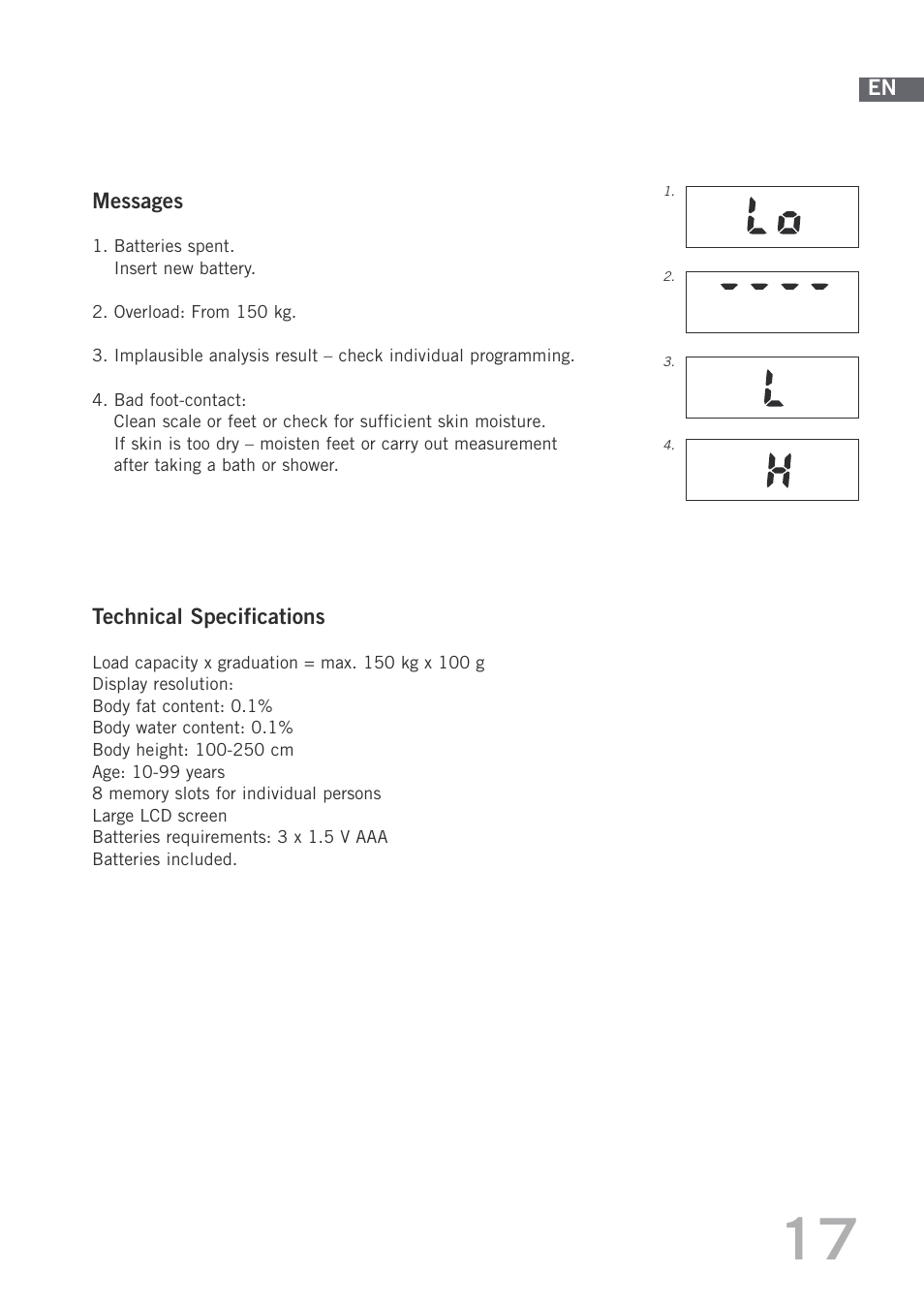 SOEHNLE Body Balance Shape F3 User Manual | Page 17 / 148
