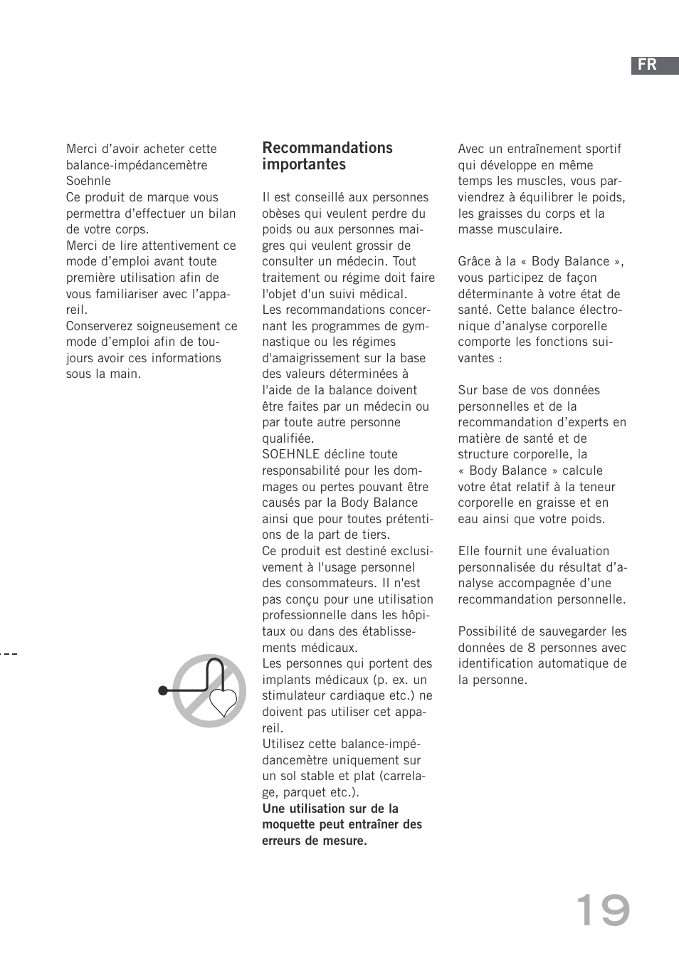 SOEHNLE Body Balance Shape F3 User Manual | Page 19 / 148