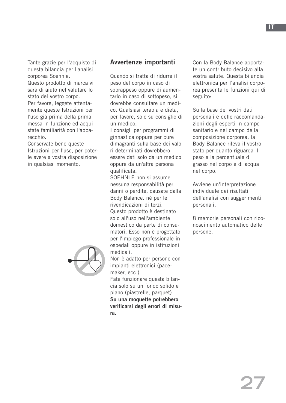 SOEHNLE Body Balance Shape F3 User Manual | Page 27 / 148