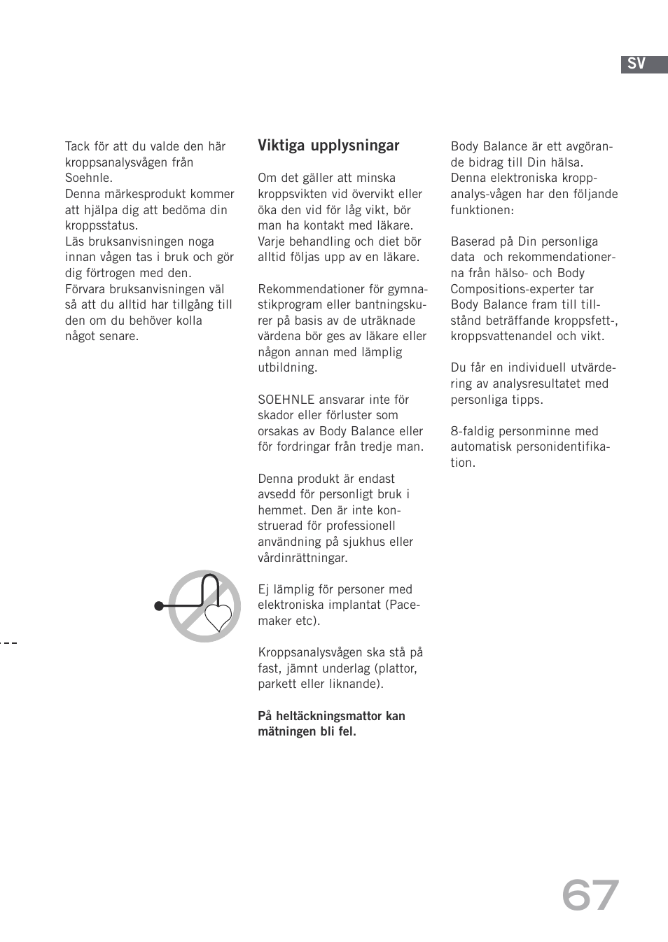 SOEHNLE Body Balance Shape F3 User Manual | Page 67 / 148