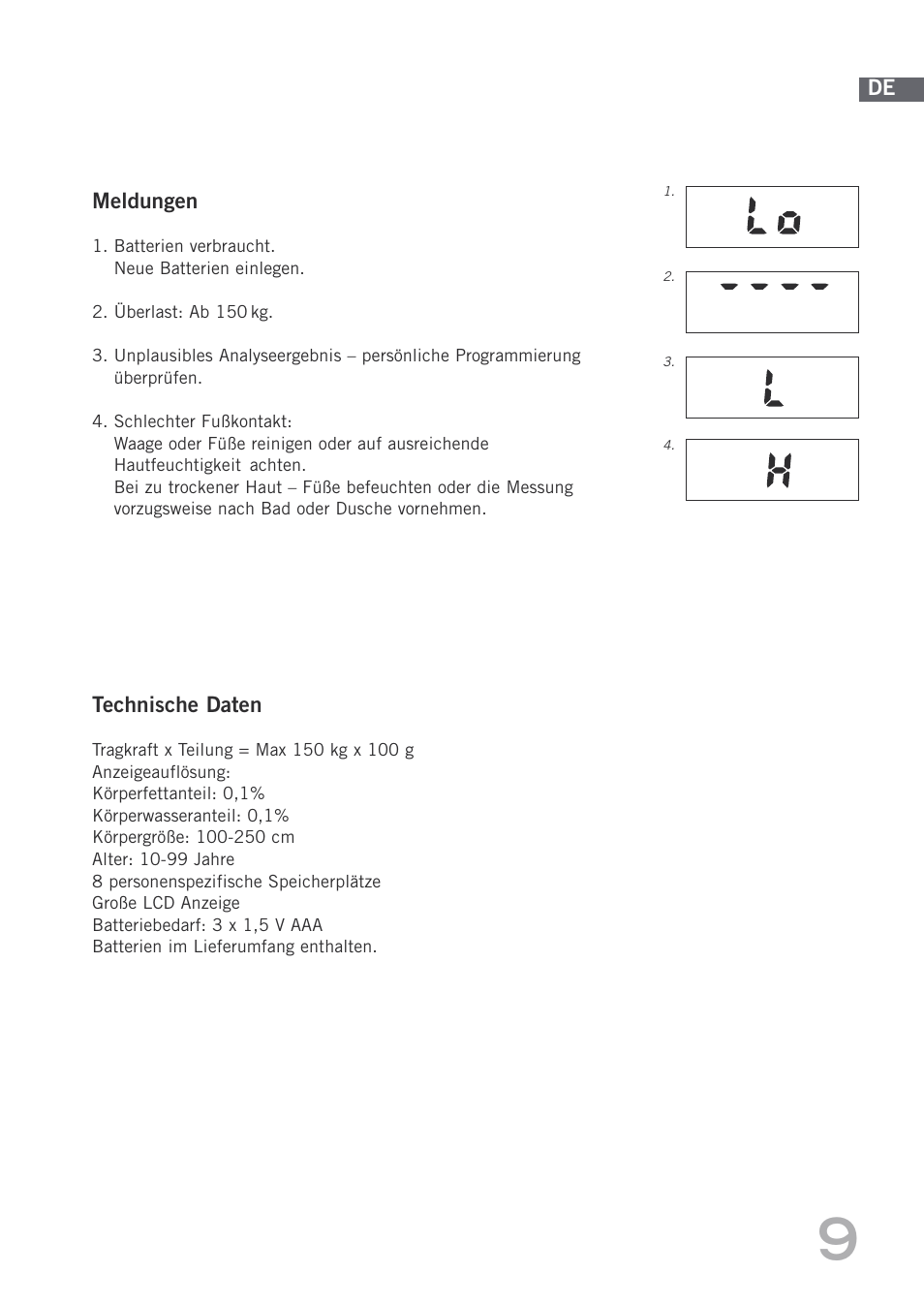 SOEHNLE Body Balance Shape F3 User Manual | Page 9 / 148