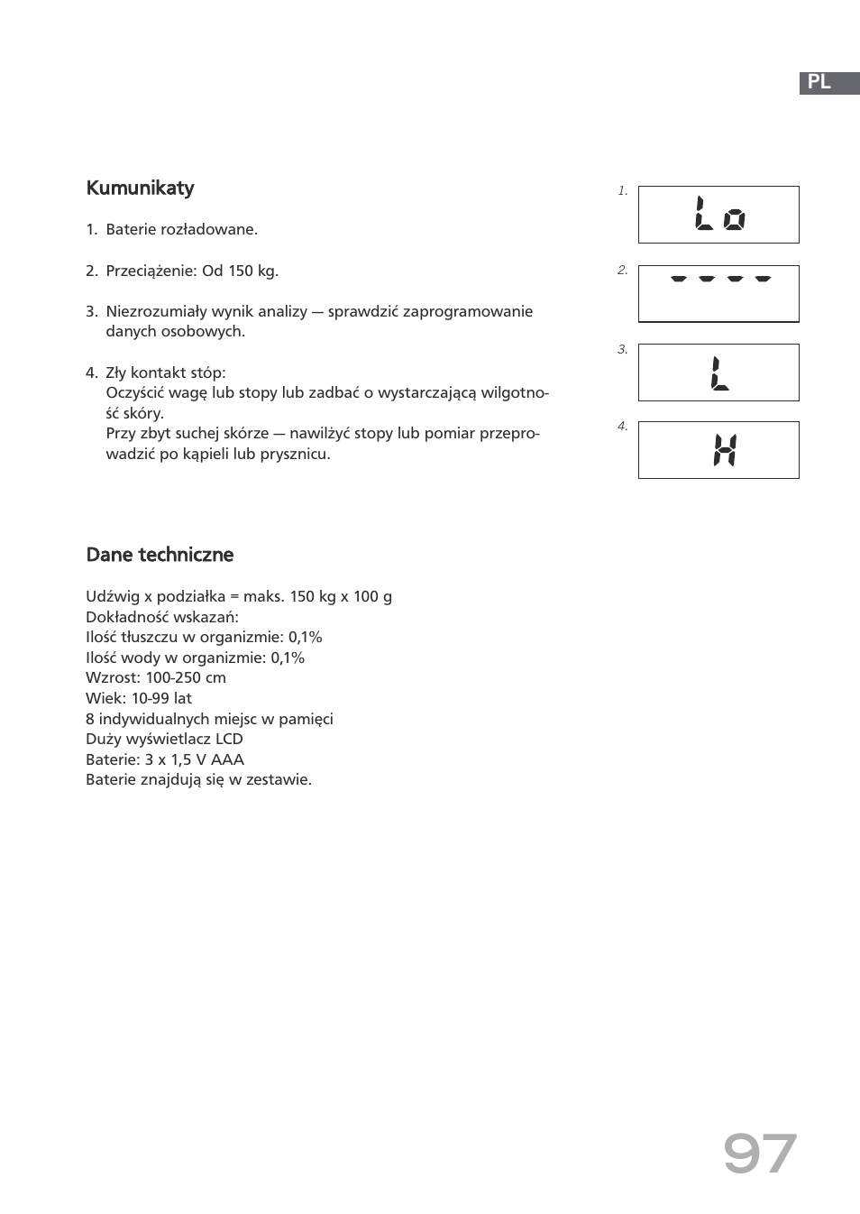 SOEHNLE Body Balance Shape F3 User Manual | Page 97 / 148