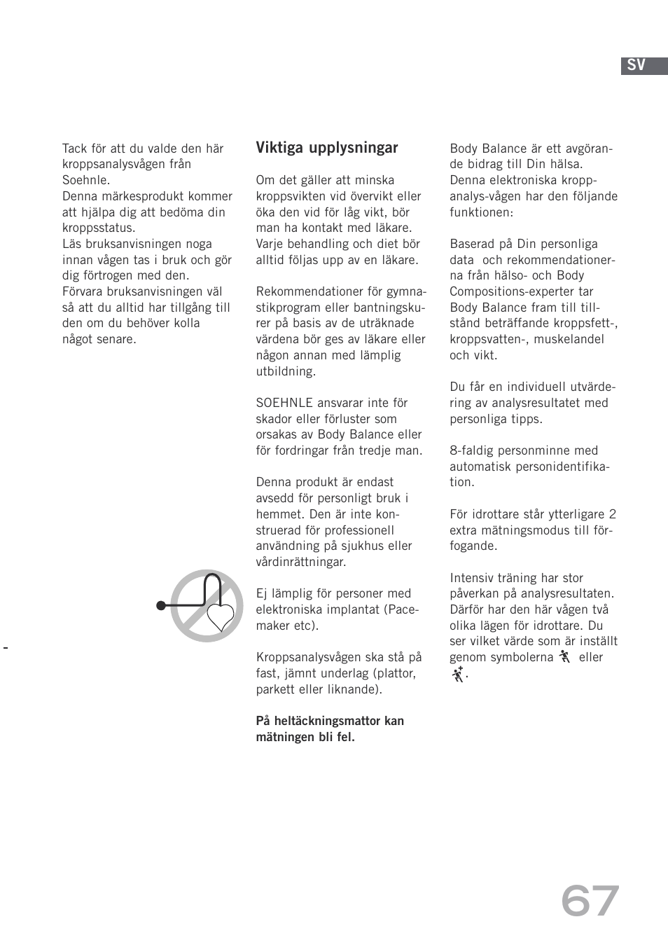 SOEHNLE Body Balance Shape F4 User Manual | Page 67 / 148