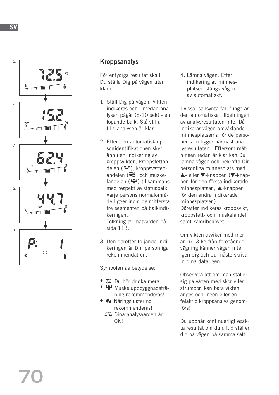 SOEHNLE Body Balance Shape F4 User Manual | Page 70 / 148