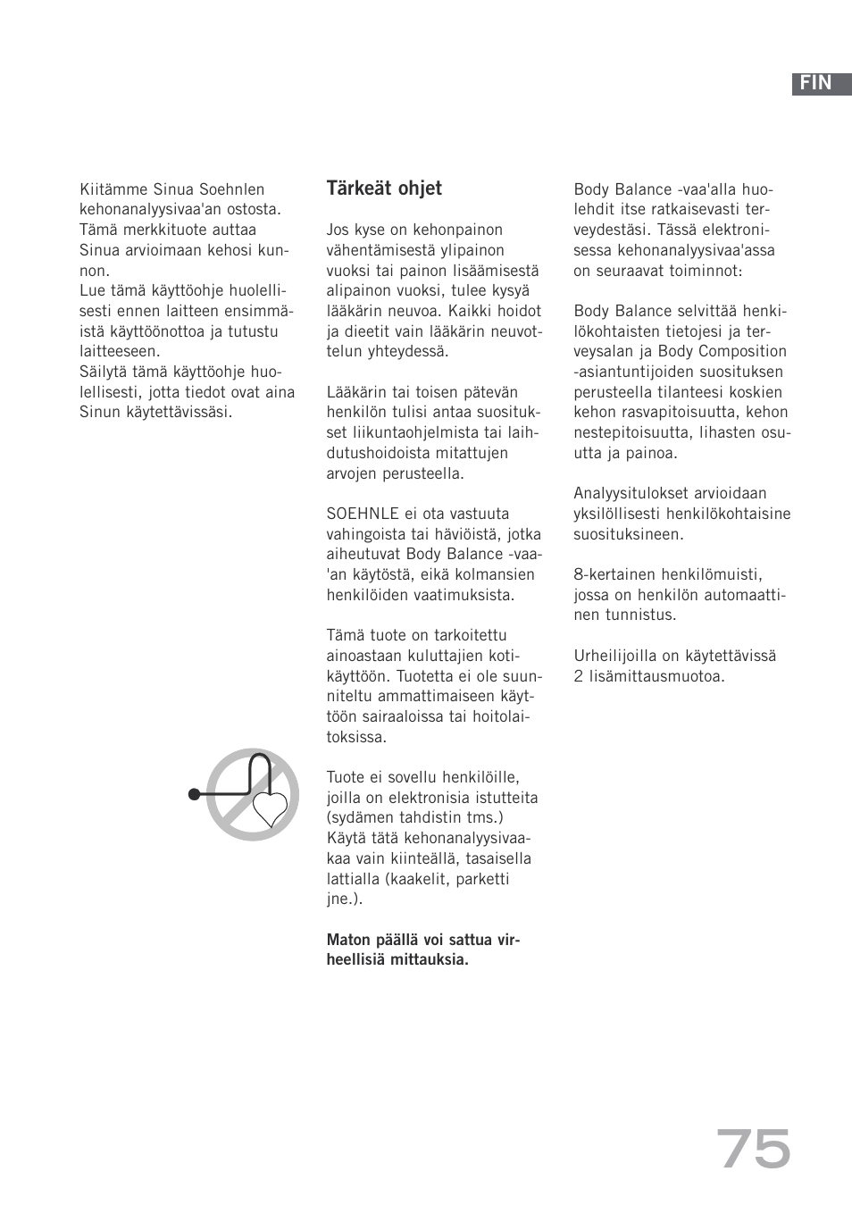 SOEHNLE Body Balance Shape F4 User Manual | Page 75 / 148