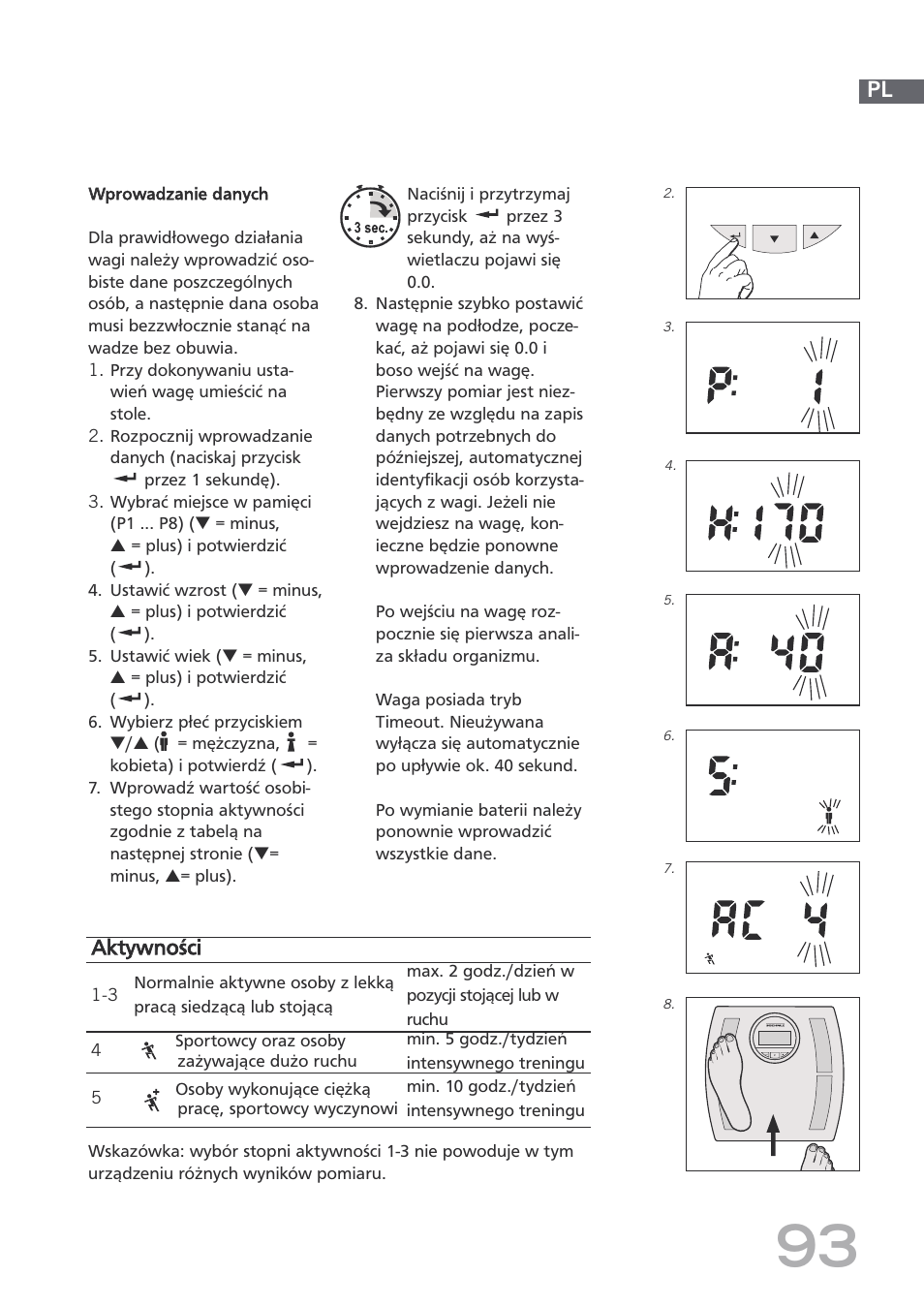 Pl aktywności | SOEHNLE Body Balance Shape F4 User Manual | Page 93 / 148
