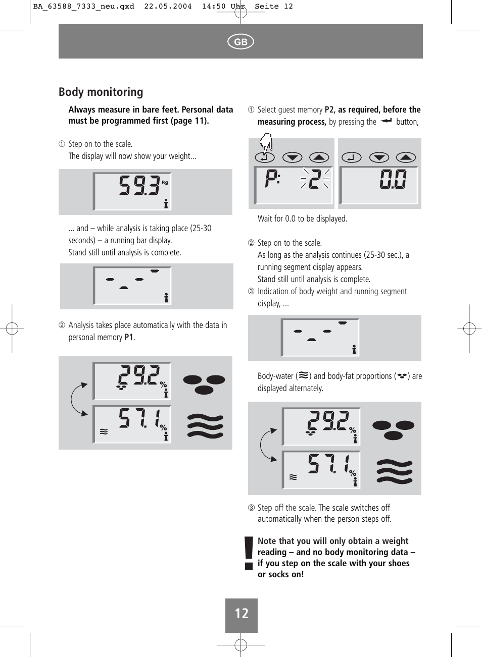SOEHNLE Body Balance User Manual | Page 12 / 112