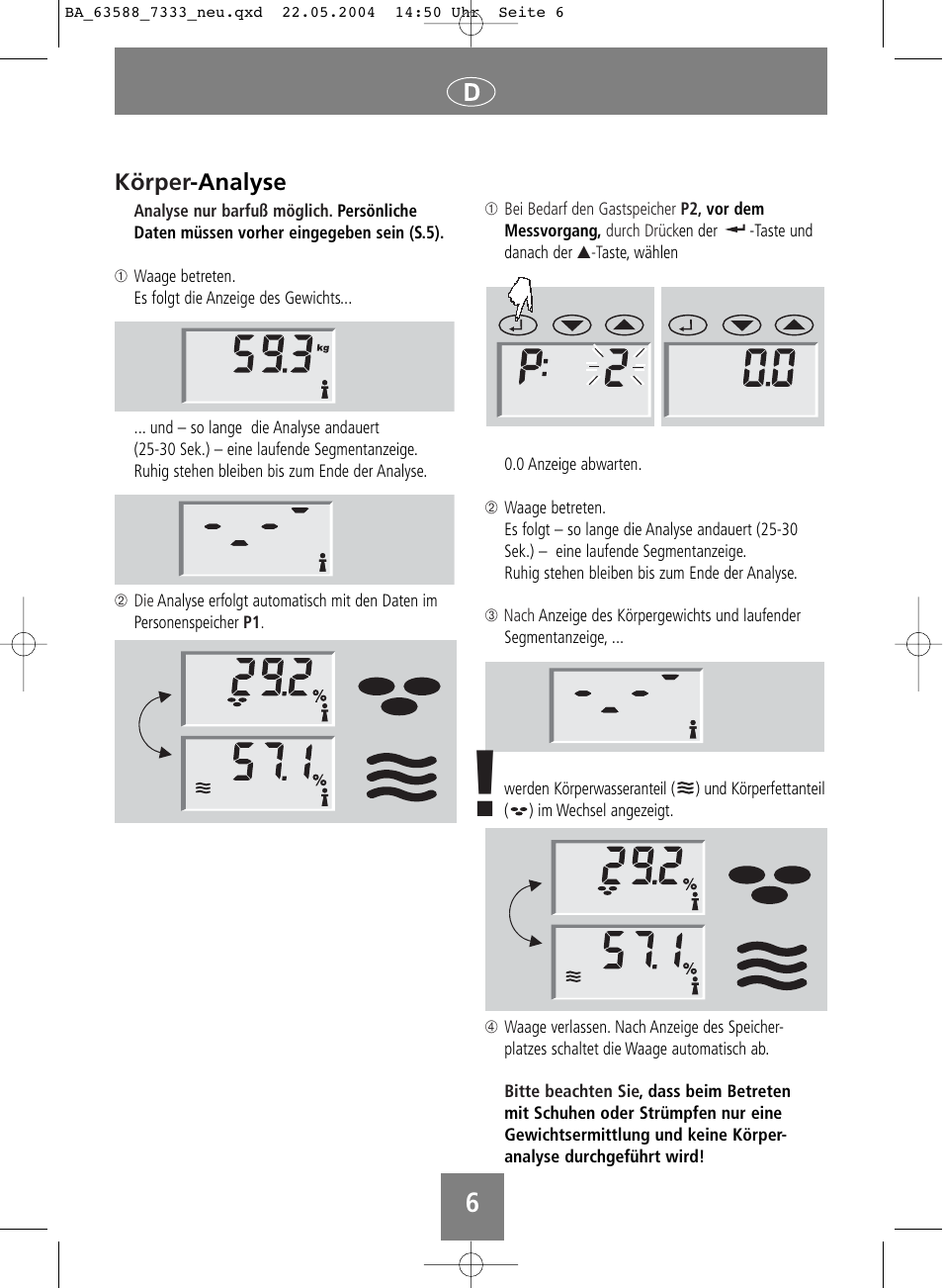 Körper -analyse | SOEHNLE Body Balance User Manual | Page 6 / 112