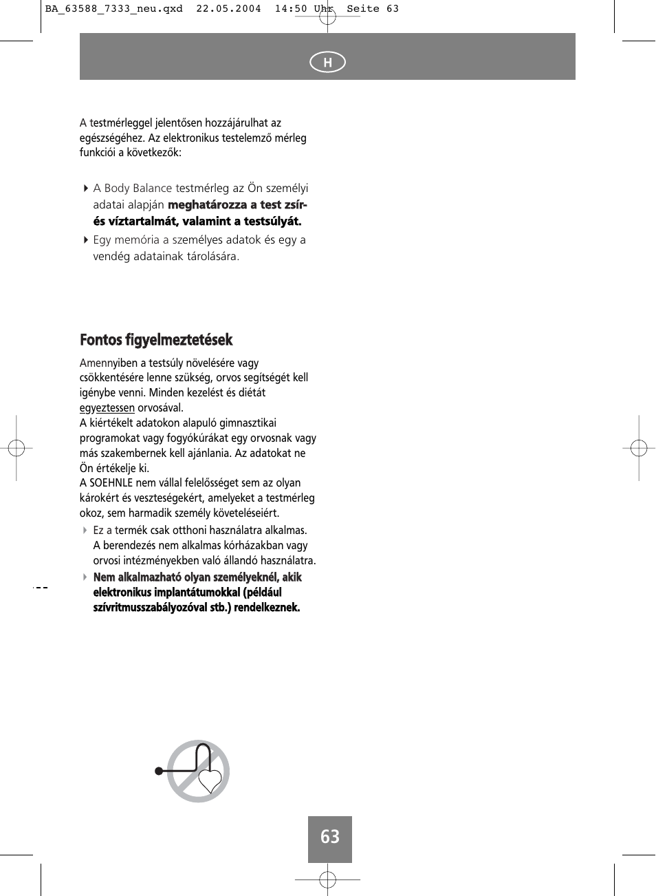 Ffo on ntto oss ffiig gyyeellm meezztteettéésseekk | SOEHNLE Body Balance User Manual | Page 63 / 112