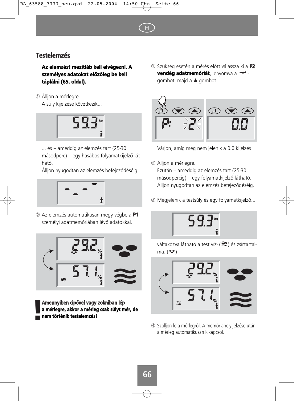 Tteesstteelleem mzzééss | SOEHNLE Body Balance User Manual | Page 66 / 112